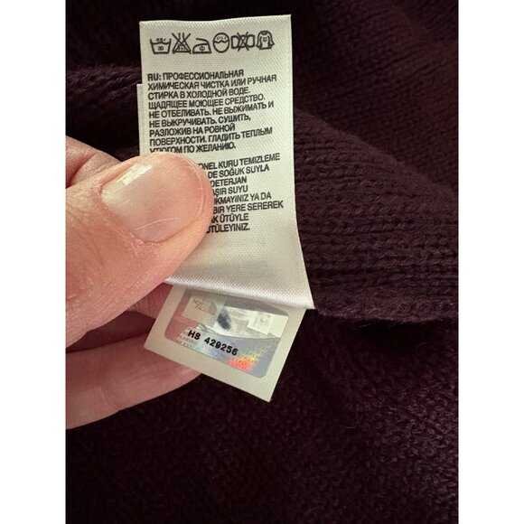 The North Face V-Neck Alpaca Wool Blend Cozy Sweater Midi Dress in Purple Size M - Picture 13 of 13